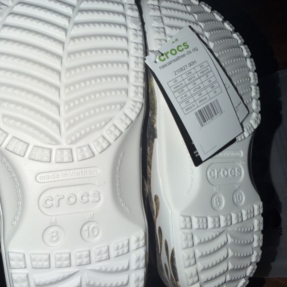 NEW CROCS X Nascar Realtree Camo Classic Clog w Jibbitz Men's 8 Women's 10 NWT‎ - Picture 4 of 7